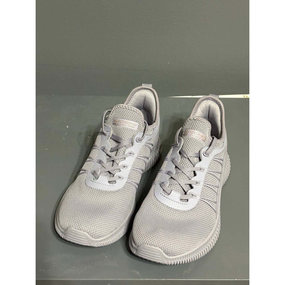 BOBS Sport Squad Chaos - Women's 8.5 Light Grey - Memory Foam Sneakers Like New